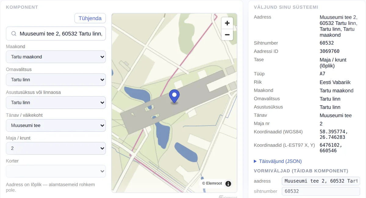 Aadressivalija: aadress valitakse tasemete kaupa ja väljund jõuab sinu süsteemi